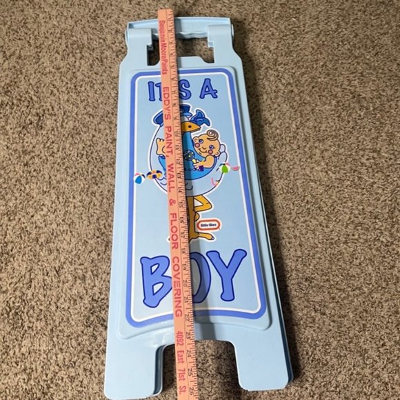 Rubbermaid Little Tikes "It's A Boy" Plastic Stand Up Welcome Sign - Picture 6 of 8
